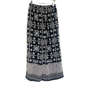 Magic L‎ black + white boho print palazzo pants LNC